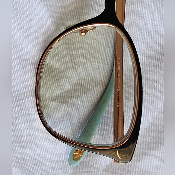 Tiffany & Co. Black and Gold Glasses with Blue Accents TF1130 Eyeglasses - Picture 14 of 17